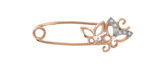 Брошь с фианитами 