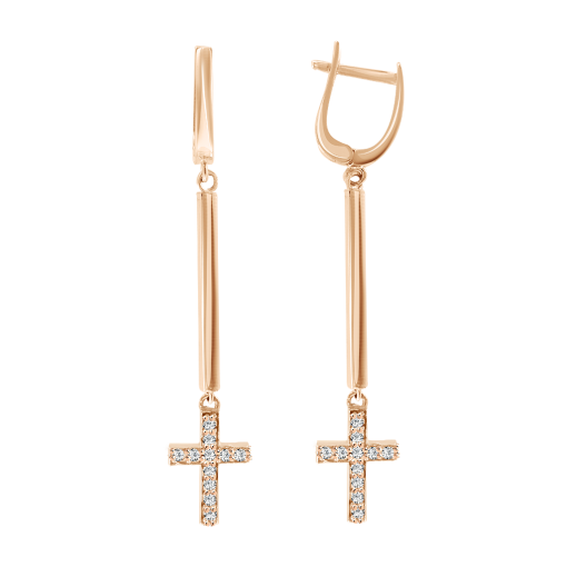 Earrings with zirconia 