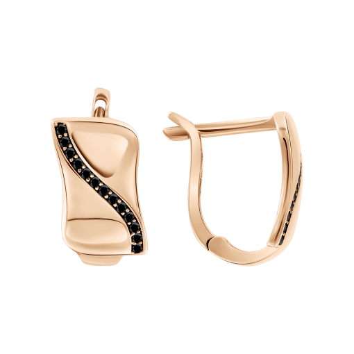 Серьги с фианитами 