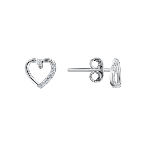 Stud earrings with zirconia 
