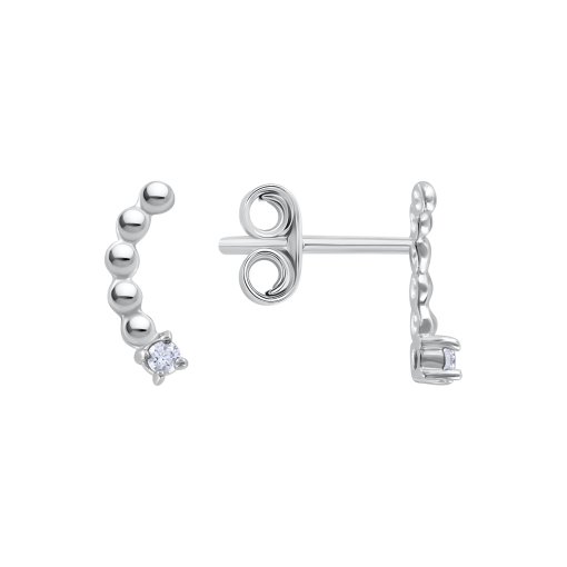 Stud earrings with zirconia 