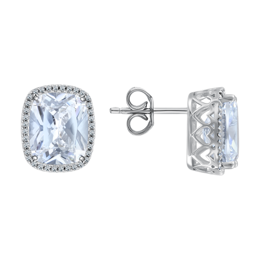 Stud earrings with zirconia 