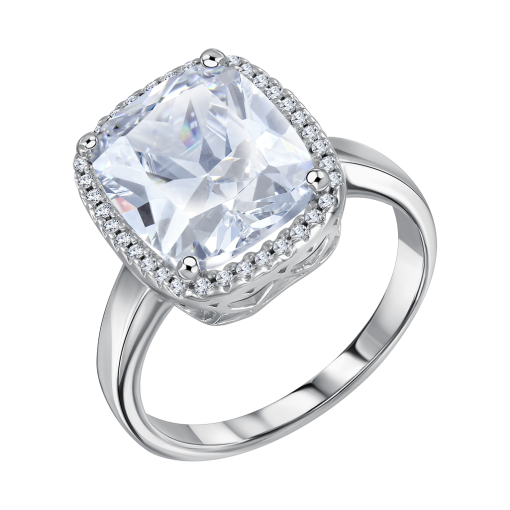 Кольцо с фианитами 