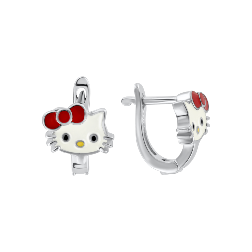 Earrings with enamel 