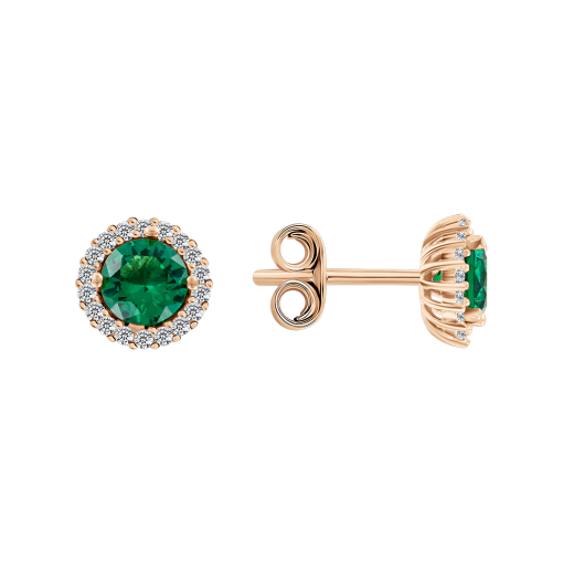 Stud earrings with zirconia 