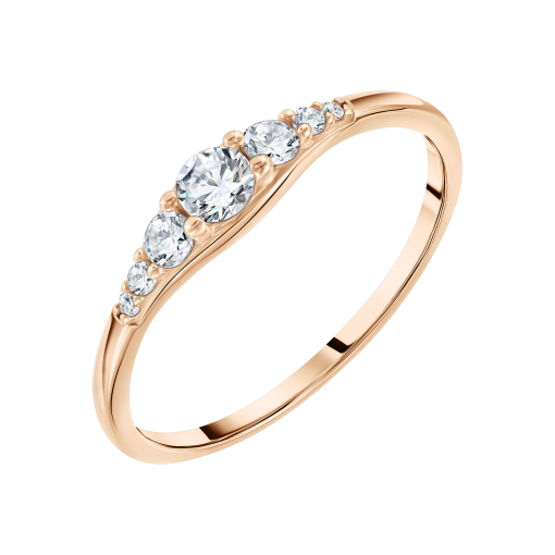 Women's ring with zirconia 