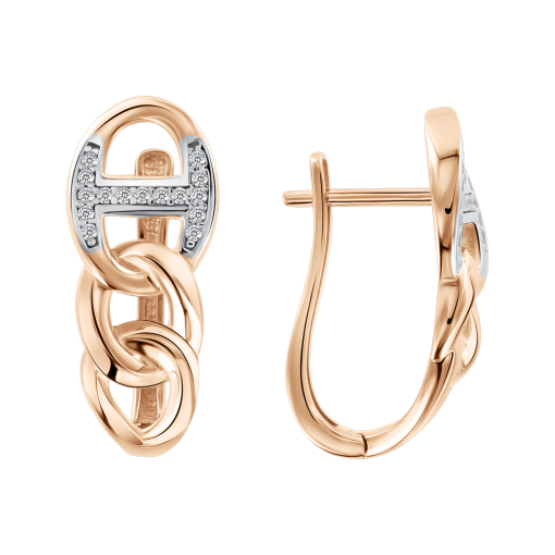 Earrings with zirconia 
