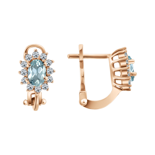 Ohrhänger mit Topas und Zirkonia 