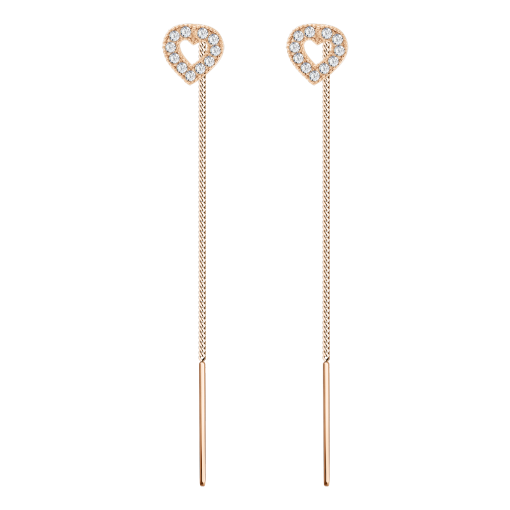 Ohrhänger als Durchzieher mit Zirkonia 