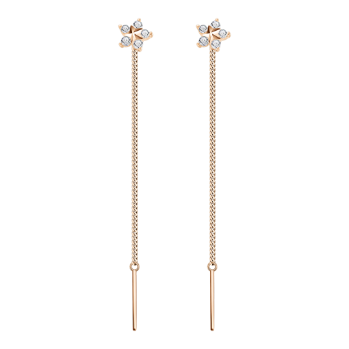 Ohrhänger als Durchzieher mit Zirkonia 