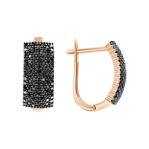 Серьги с фианитами 