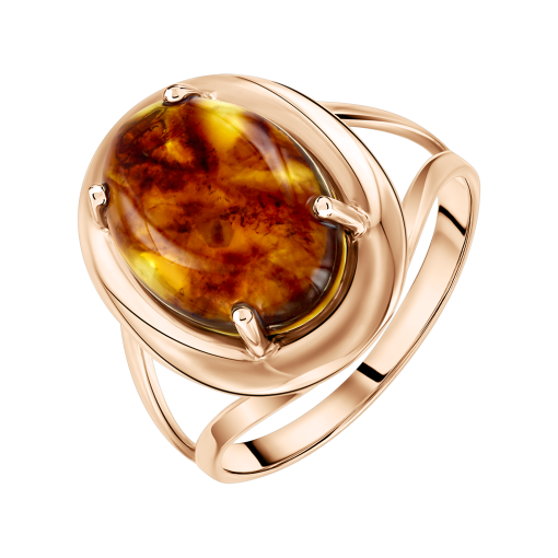 Damenring mit Bernstein 