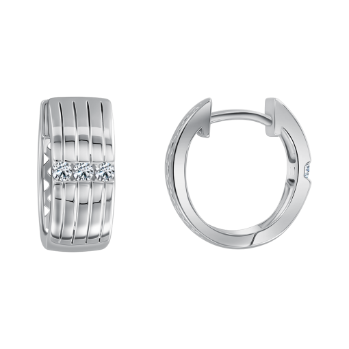 Серьги с фианитами 