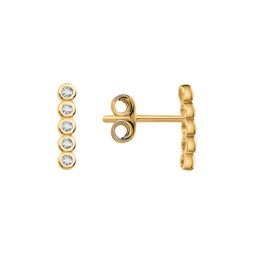 Серьги-пуссеты с фианитами 