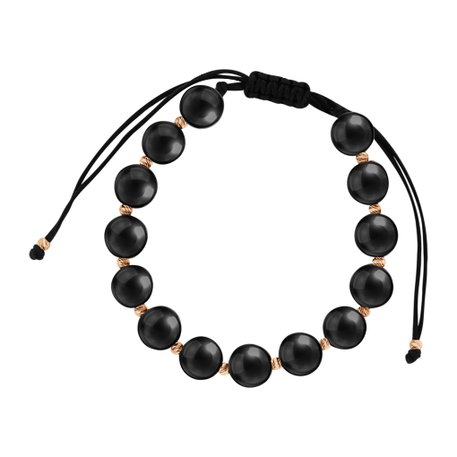 Браслет с бусинами из красного золота 