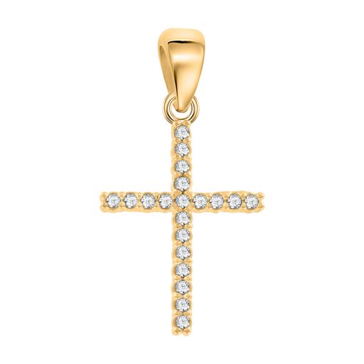 Pendant cross with zirconia 