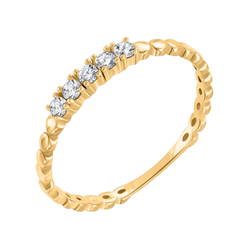 Women's ring with zirconia 