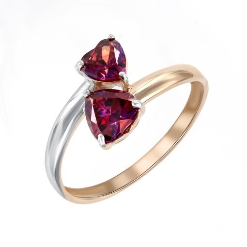 Women's ring with rhodolites 