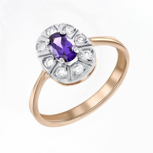 Кольцо с фианитами 