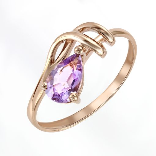 Women's ring with amethyst 