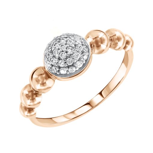 Women's ring with zirconia 