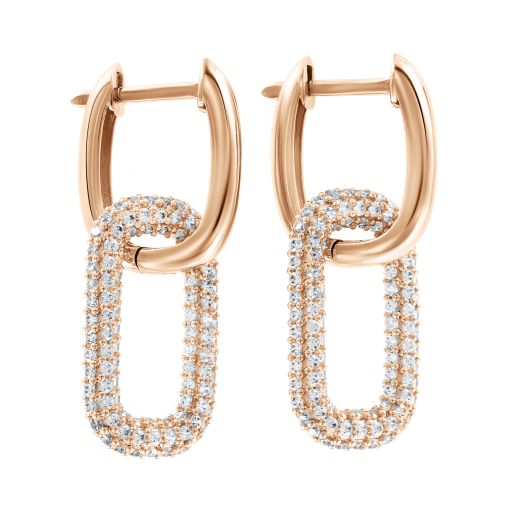 Earrings with zirconia 