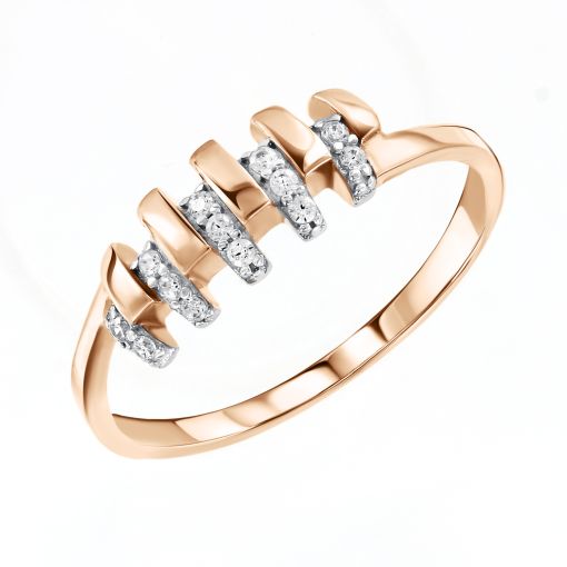 Кольцо с фианитами 