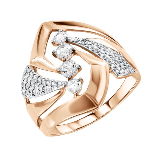 Women's ring with zirconia 