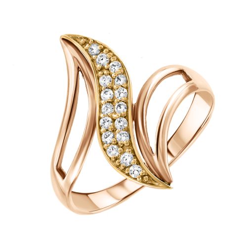 Кольцо с фианитами 