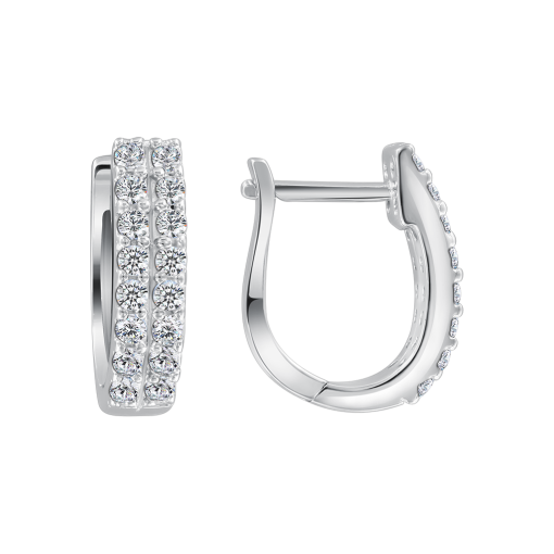 Серьги с фианитами 