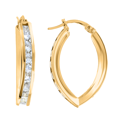 Серьги с фианитами 