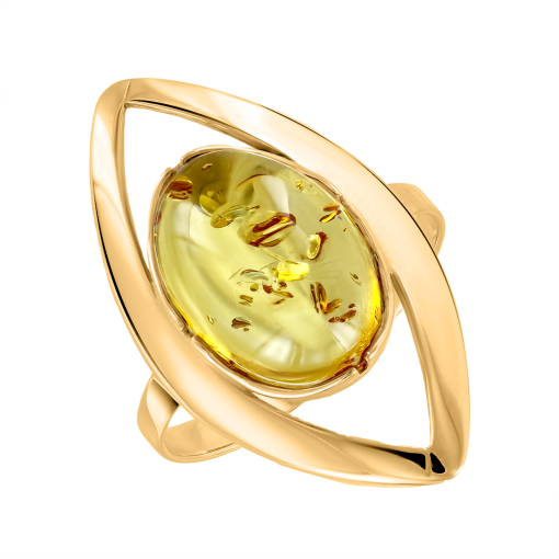 Кольцо с янтарём 