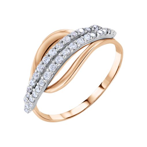 Кольцо с фианитами 