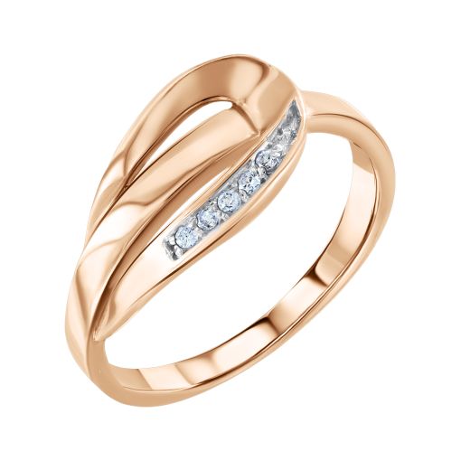 Кольцо с фианитами 