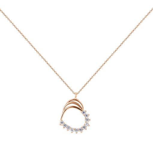 Колье с подвеской и фианитами 