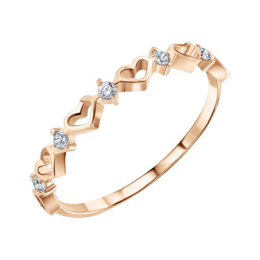 Women's ring with zirconia 