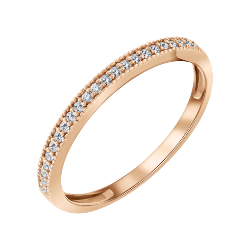 Кольцо с фианитами 