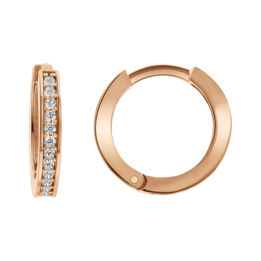 Hoop earrings with zirconia 