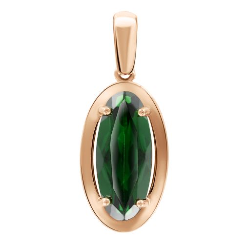 Pendant with emerald 