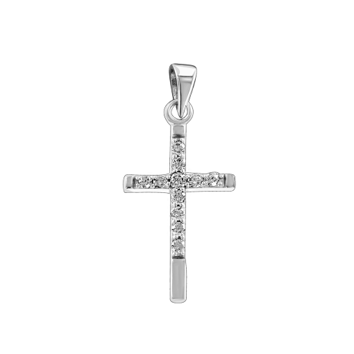 Pendant cross with diamonds 