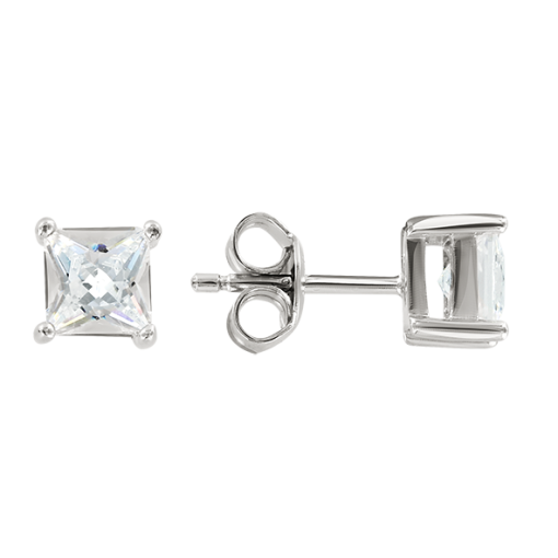 stud earrings with zirconia 