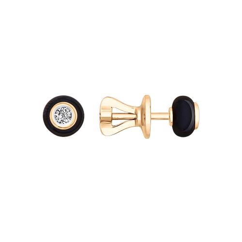 Ceramic earrings with brilliant 