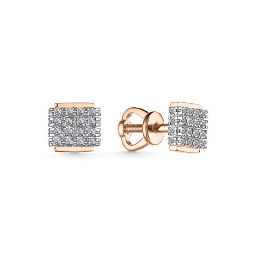 Серьги-пуссеты с бриллиантами 