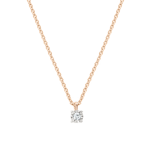Necklace with a diamond 