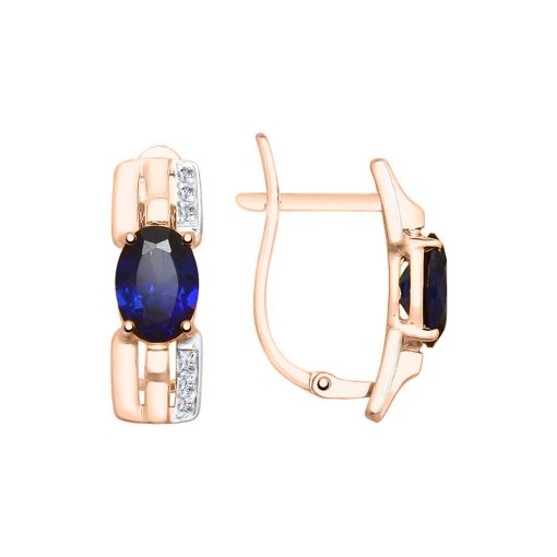 Earrings with sapphire 