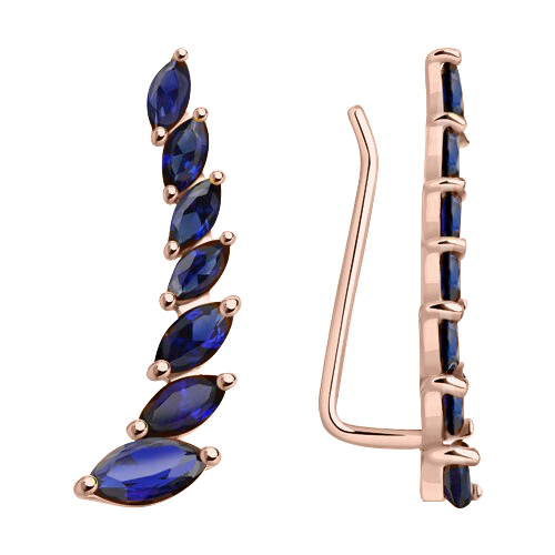 Серьги с сапфирами 