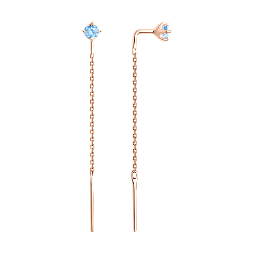 Ohrhänge als Durchzieher mit Topas Swiss 