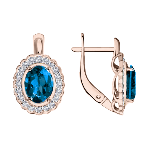 Ohrhänger mit Zirkonia und Topas 