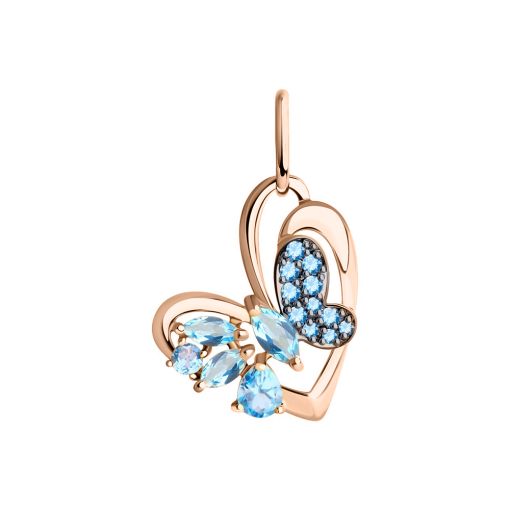 Pendant with topaz and zirconia 
