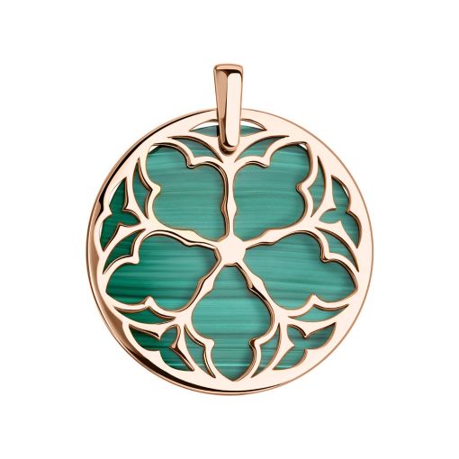 Gilded pendant with malachite 